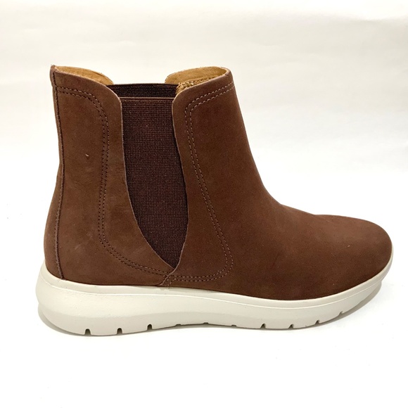Brothers United Brown Suede Leather Chelsea Bootie Comfy Sneaker Ankle Boots 6.5 - Picture 3 of 7